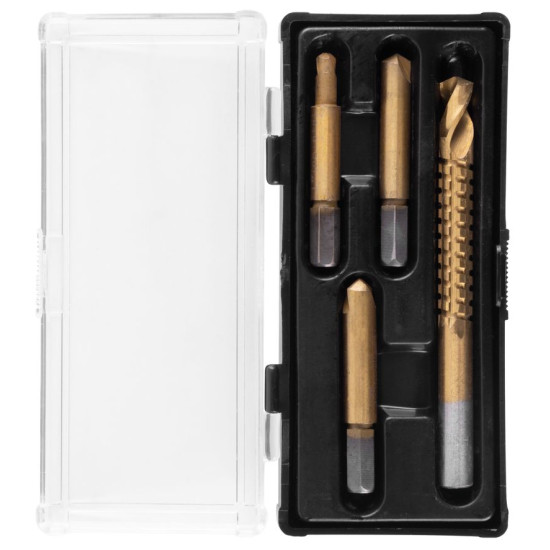 Bojāto skrūvju atskrūvētāju komplekts Strend Pro SES41, 4 gab., 1-2-3 HSS