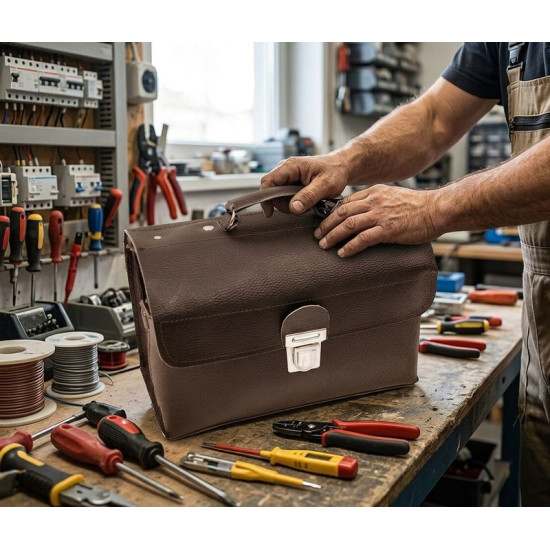 Ādas instrumentu soma Strend Pro
(tips elektriķiem), 31x22x15 cm