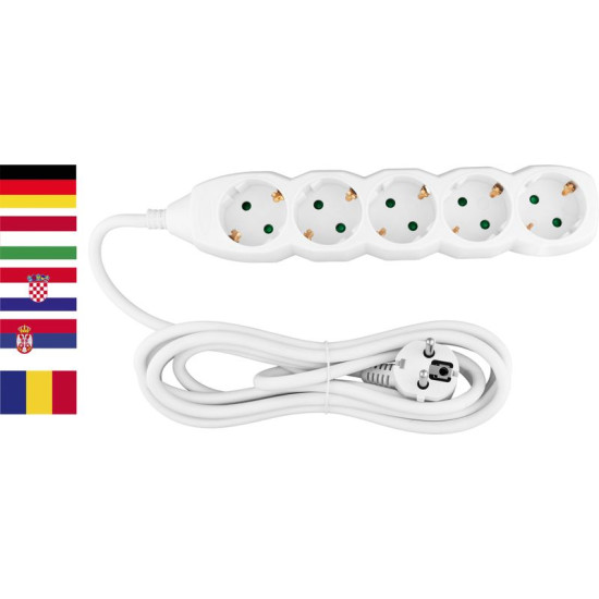 Удлинитель Strend Pro DG-805B 3,00 м, 5 розеток