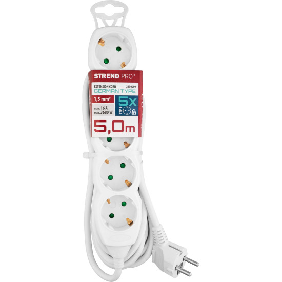 Удлинитель Strend Pro GER DG-805B 5,00 м, 5 розеток
