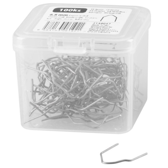 Skavas, plastmasas metināšanas pistolei, iekšējais leņķis 0,8 mm,  100 gab