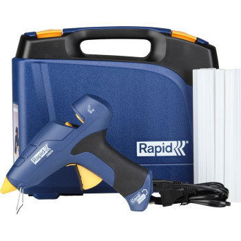 Пистолет термоклея 12мм RAPID CG270, клей 10 шт., в коробке, беспроводный