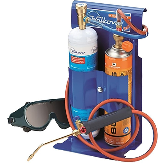 KEMPER 555D welding set, portable mini autogen, 1x cartridge PB SUPERGAS 600 ml, 1x oxygen 110 bar