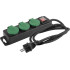 Удлинитель Strend Pro FS0701, L-3 м,  3x розетка+выключатель, IP44