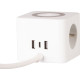 Strend Pro cable, extension, cube shape, USB-C + A, wireless charging, 1.4 m, Wireless