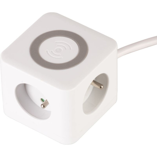 Strend Pro cable, extension, cube shape, USB-C + A, wireless charging, 1.4 m, Wireless