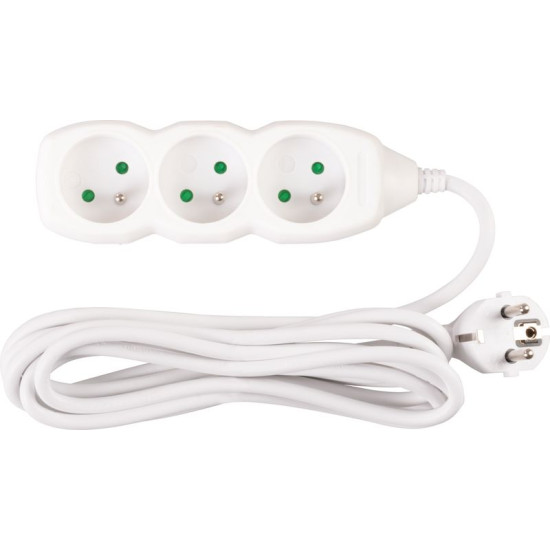 Elektriskais pagarinātājs DG-F803B 3 m 3 ligzdas