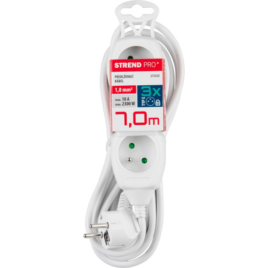 Удлинитель DG-F803B 7 м 3 розетки