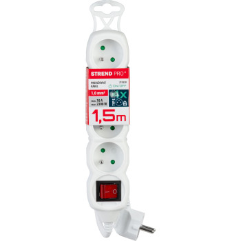 Удлинитель с выключателем DG-F804BK 1,5 м 4 розетки