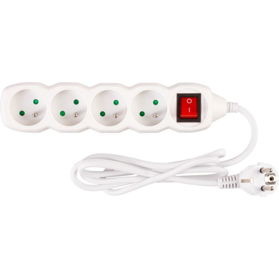Удлинитель с выключателем DG-F804BK 1,5 м 4 розетки