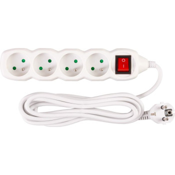 Удлинитель с выключателем DG-F804BK 3 м 4 розетки