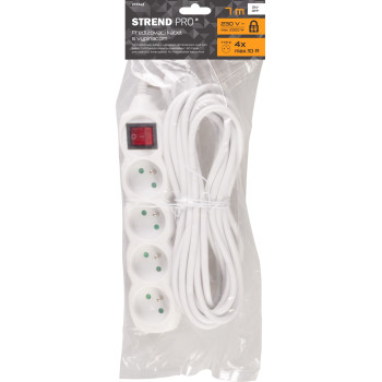 Удлинитель с выключателем DG-F804BK 7 м 4 розетки