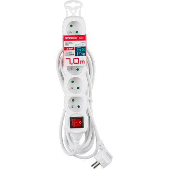 Удлинитель с выключателем DG-F805BK 7 м 5 розеток