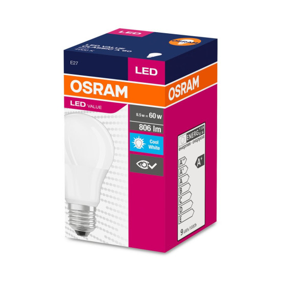 Лампа OSRAM® LED FR 060 (EAN3381) non-dimm, 8,5 Вт/840 E27 4000K CLASSIC A Лампа OSRAM® LED FR 060 (EAN3381) non-dimm, 8,5 Вт/840 E27 4000K CLASSIC A