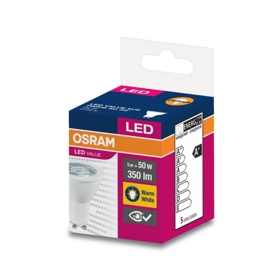 Лампа OSRAM® LED GU10 50 (EAN8586) 36° 5W/2700K Лампа OSRAM® LED GU10 50 (EAN8586) 36° 5W/2700K