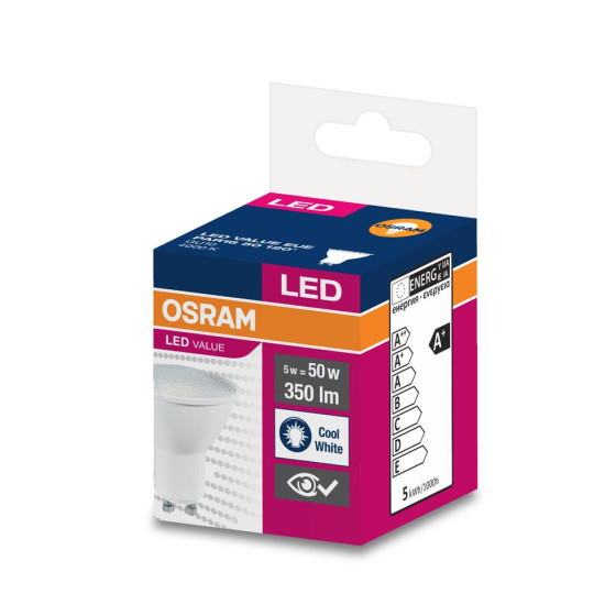 Лампа OSRAM® LED GU10 50 (ean8708) 120° 5 Вт/4000 К
