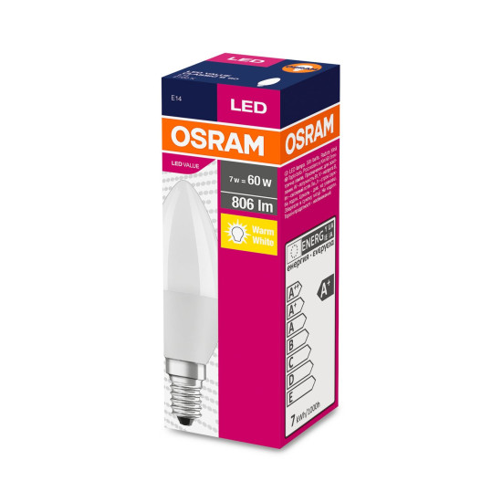 Лампа OSRаM® LED FR 060 (EAN2915) non-dim, 7 Вт/827 E14 2700K Vаlue CLASSIC B Лампа OSRаM® LED FR 060 (EAN2915) non-dim, 7 Вт/827 E14 2700K Vаlue CLASSIC B
