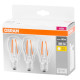 Spuldze OSRAM® LED FR 060 (ean9351) bez dim 7W/827 E27 2700K MULTIPACK bal. 3 gab., Star CLASSIC A