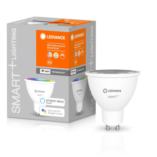 Spuldze LEDVANCE® SMART+ WI-FI 050 (ean5693) dim, maina krāsas, GU10, PAR16 Spuldze LEDVANCE® SMART+ WI-FI 050 (ean5693) dim, maina krāsas, GU10, PAR16