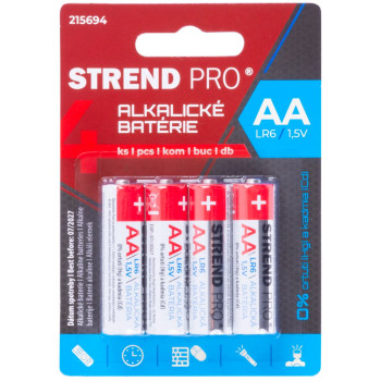 Baterijas Strend Pro, LR6, 4 gab, AA, blister