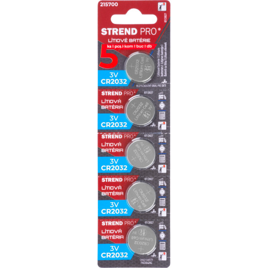 Батарейки Strend рro, Li-MnO2, 5 шт, CR2032
