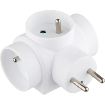 Розетка Strend Pro, белая, 3x 16 А