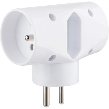 Розетка Strend Pro,  белая, 2x 16 А + 1x 2,5 А