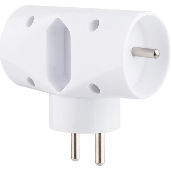 Розетка Strend Pro,  белая, 2x 16 А + 1x 2,5 А