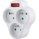 Розетка Strend Pro,  белая, 3x 16 А, выключатель