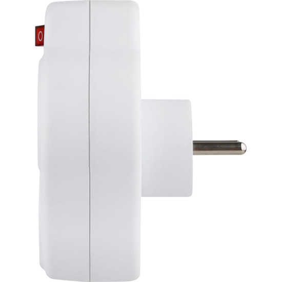 Strend Pro розетка, белый, 2x 16 А, USB A+C, выключатель