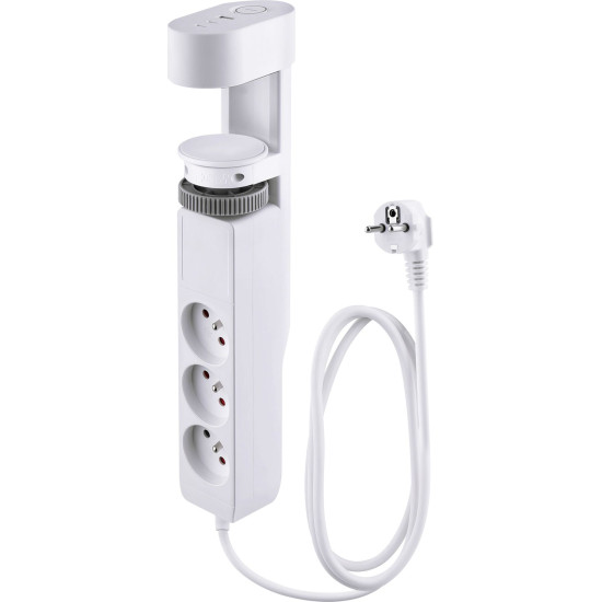 Strend Pro, L-1,4 м, Тройник, удлинитель, 6 в 1, 3 гнезда, 2 USB-A, 1 USB-C, с зажимом для стола