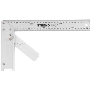 Столярный винкель, угольник,  300 мм Strend Pro, алюминий, с уголком