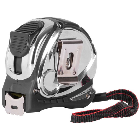 Рулетка измерительная GIANT CR-G44, 8 м, 25 мм,  Хром/Нейлон, Класс II