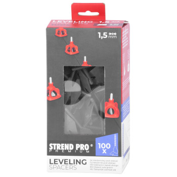 Flīžu starplikas Strend Pro Premium LS122, 1,5 mm, pak. 100 gab, pelēkās Flīžu starplikas Strend Pro Premium LS122, 1,5 mm, pak. 100 gab, pelēkās