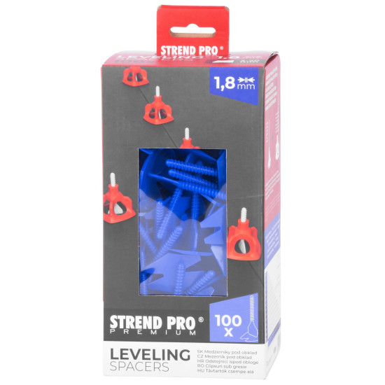 Flīžu starplikas Strend Pro Premium LS122, 1,8 mm, pak. 100 gab, oranža