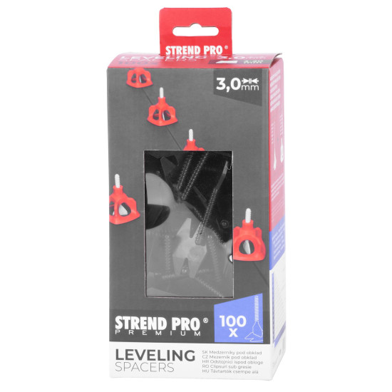 Flīžu starplikas Strend Pro Premium LS122, 3,0 mm, pak. 100 gab, melnās