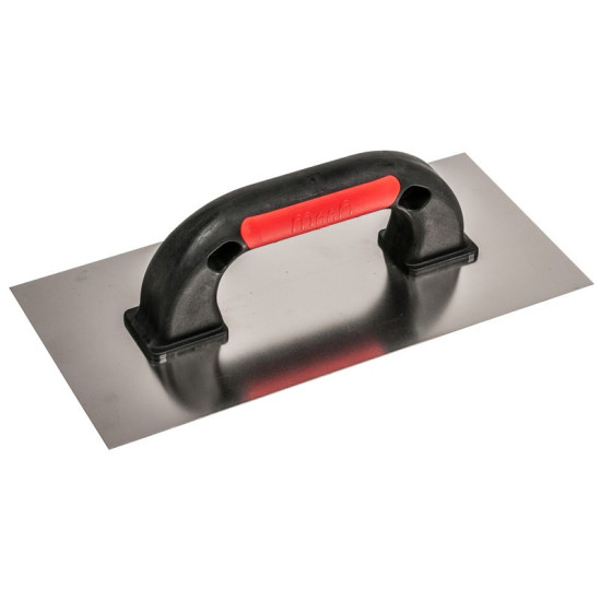 Trowel Strend Pro Premium, EXC RED-Black, U-plastic. handle, 270x130 mm, straight, 0.7 mm, stainless steel