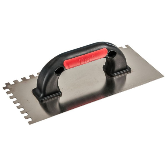 Trowel Strend Pro Premium, EXC RED-Black, U-plastic. handle, 270x130 mm, e4 mm, 0.7 mm, stainless steel