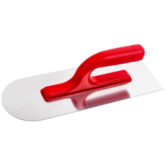 Trowel Strend Pro Premium, REDhand, U-TYPE, plastic. handle, rounded, 320x110 mm, 0.7 mm, stainless steel