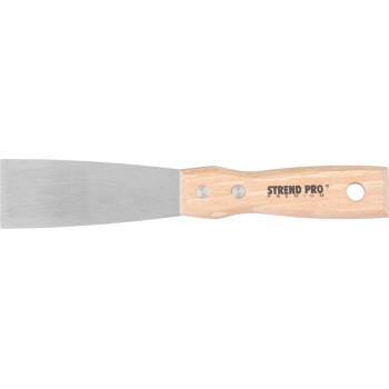 Putty knives Strend Pro Premium S295, 040x1,2 mm, INOX, beech handle