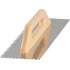 Strend Pro Premium trowel, HardWood, wooden handle, 380x130 mm, e6 mm, 0.7 mm, straight, stainless steel