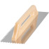 Strend Pro Premium trowel, HardWood, wooden handle, 480x130 mm, e6 mm, 0.7 mm, straight, stainless steel