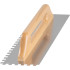 Strend Pro Premium trowel, HardWood, wooden handle, 480x130 mm, e10 mm, 0.7 mm, straight, stainless steel