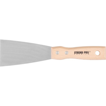 Putty knives Strend Pro Premium S295, 060x1,2 mm, INOX, beech handle