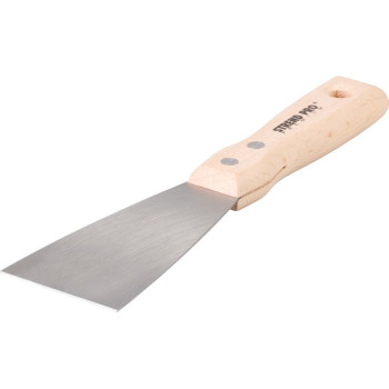 Putty knives Strend Pro Premium S295, 060x1,2 mm, INOX, beech handle