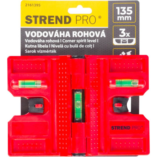 Уровень спиртовой Strend Pro FSB-12, 135 мм, угловой, для столбов, с магнитом