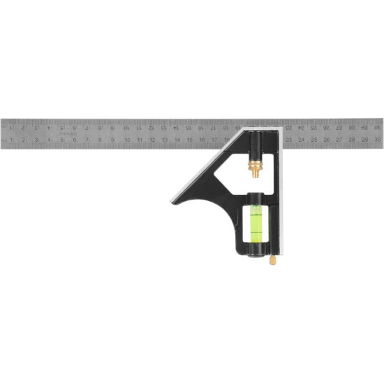 Угольник Strend Pro FSC-13, 300 мм, столярный, с уровнем