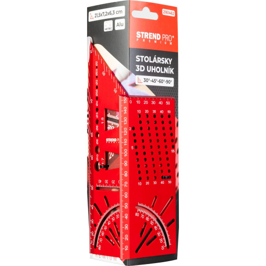 Angle Strend Pro Premium, galdnieka stūrenis, ALU, 150 mm, 30°-45°-60°-90°