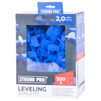 Tile spacer Strend Pro LS230T, under tile, 2 mm, pack. 300 pcs, blue plastic