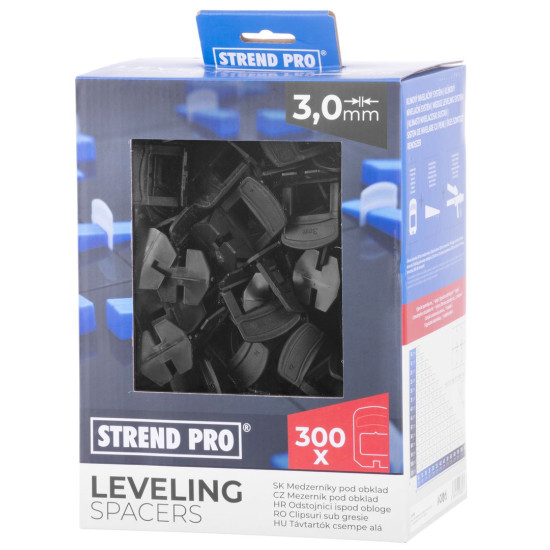 Основа для укладки плитки Strend рro LS230T,  3мм, упак. 300 шт, черный пластик